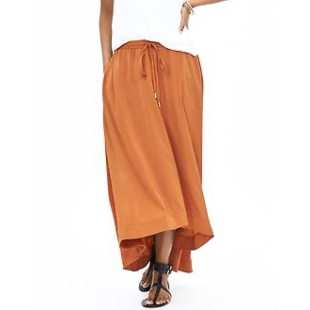 Banana Republic Rust Orange Midi Skirt